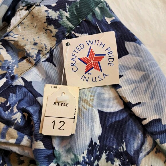 Paris Sport Club Floral Cotton Vintage Denim Skirt Size 12 - Picture 8 of 9